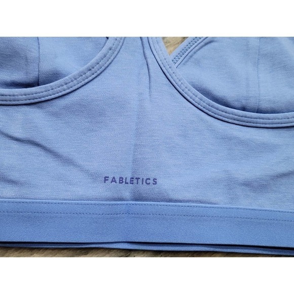 Fabletics Large Live In Racerback Bralette Cornflower Blue NWT - Picture 7 of 10